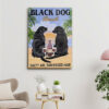 Black Dog Beach Salty AirSun Kissed Hair – Dog Pictures – Dog Canvas Poster – Dog Wall Art – Gifts For Dog Lovers – Furlidays