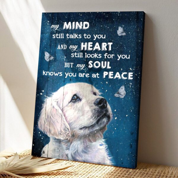 Golden Retriever – My Mind Still Talks To You – Dog Pictures – Dog Canvas Poster – Dog Wall Art – Gifts For Dog Lovers – Furlidays