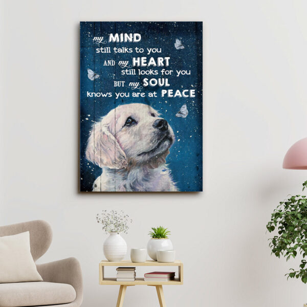 Golden Retriever – My Mind Still Talks To You – Dog Pictures – Dog Canvas Poster – Dog Wall Art – Gifts For Dog Lovers – Furlidays