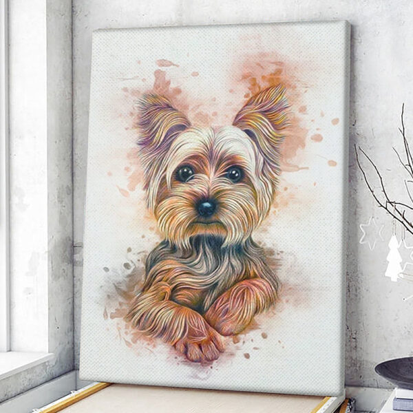Dog Portrait Canvas – Yorkshire Terrier Canvas Print – Dog Canvas Print – Dog Wall Art Canvas – Dog Canvas Art – Dog Poster Printing – Furlidays