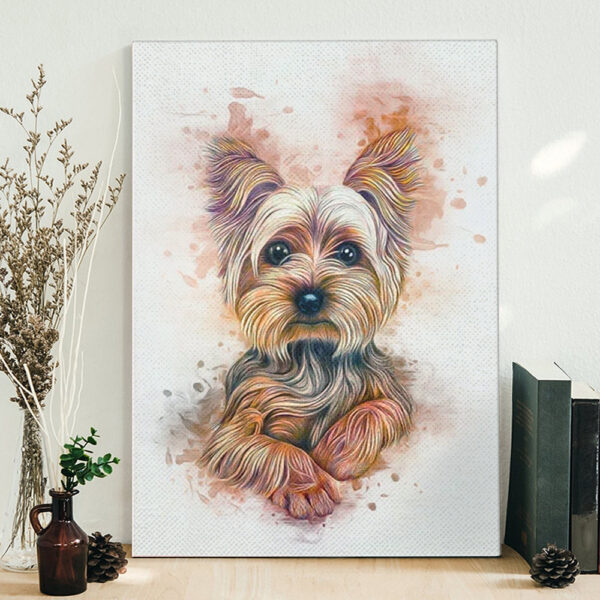 Dog Portrait Canvas – Yorkshire Terrier Canvas Print – Dog Canvas Print – Dog Wall Art Canvas – Dog Canvas Art – Dog Poster Printing – Furlidays