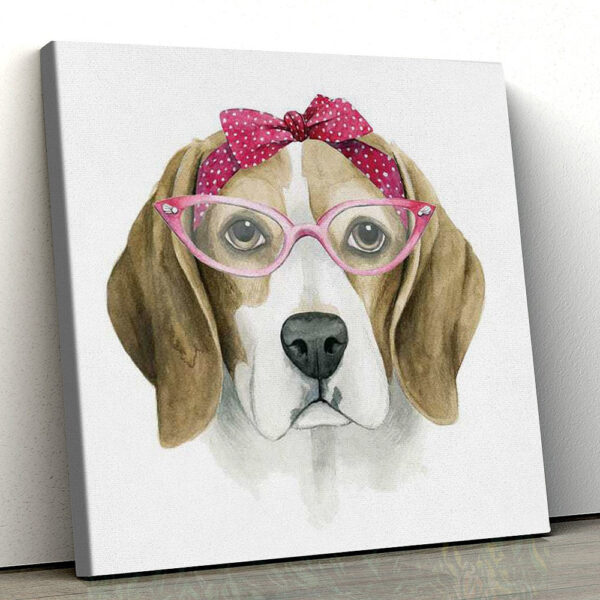 Dog Square Canvas – Vintage Pup – Dog Poster Printing – Canvas Print – Dog Wall Art Canvas – Dog Canvas Art – Furlidays
