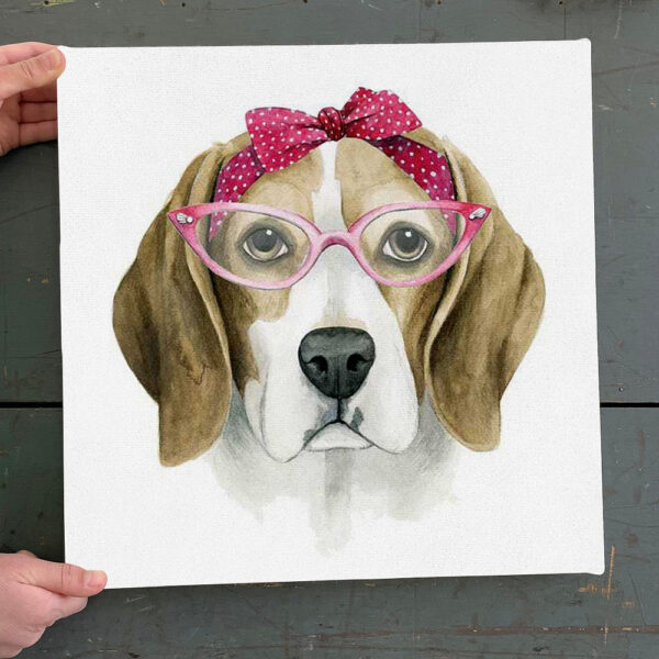 Dog Square Canvas – Vintage Pup – Dog Poster Printing – Canvas Print – Dog Wall Art Canvas – Dog Canvas Art – Furlidays