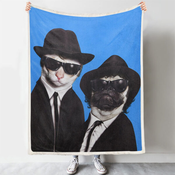 Dog Blankets – Cat Blanket For Sofa – Blanket With Dog Face – Blanket With Cats On It  – Dogs In Blanket – We Are The Gangsters – Furlidays