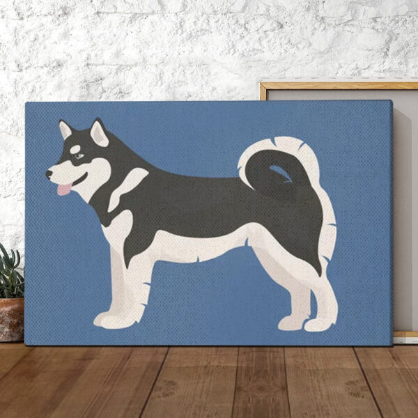 Dog Landscape Canvas – Alaskan Husky – Dog Canvas Print – Dog Canvas Art – Dog Painting Posters – Dog Wall Art Canvas – Furlidays