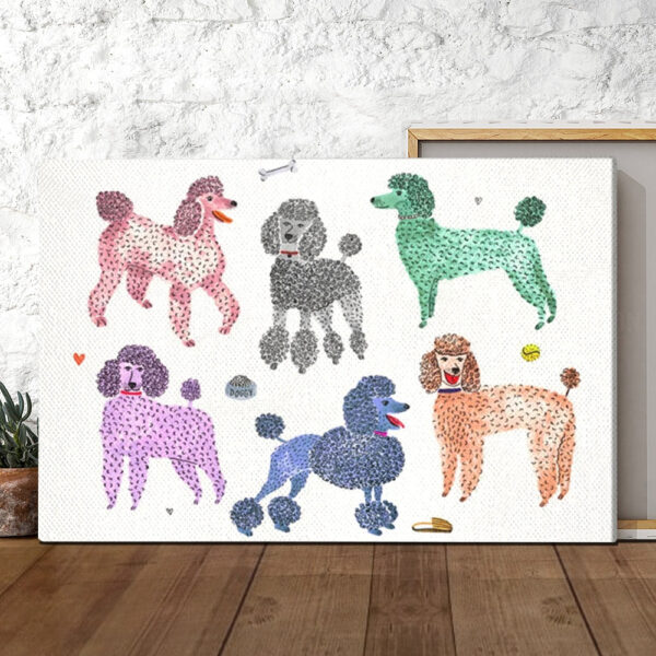 Dog Landscape Canvas – Poodles – Canvas Print – Dog Poster Printing – Dog Canvas Art – Furlidays