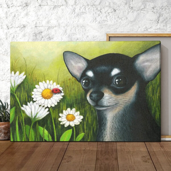 Dog Landscape Canvas – Black Chihuahua – Canvas Print – Dog Wall Art Canvas – Dog Poster Printing – Furlidays