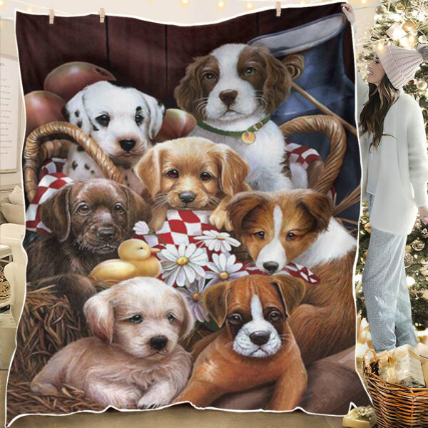 3D Dog Blanket – Blanket With Dogs Face – Dog In Blanket – Dog Throw Blanket – Cute Dogs – Dog Fleece Blanket – Furlidays