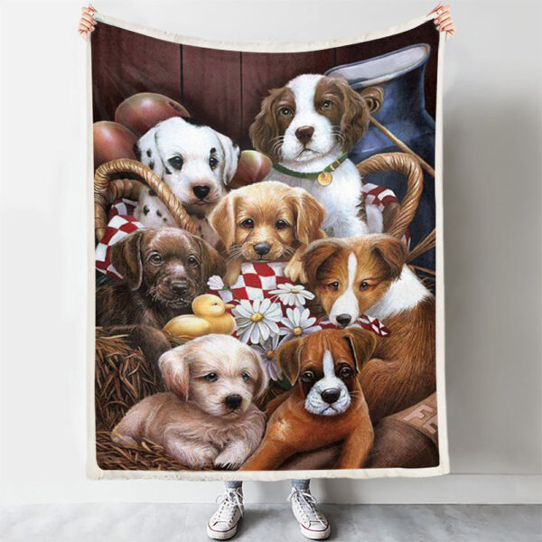 3D Dog Blanket – Blanket With Dogs Face – Dog In Blanket – Dog Throw Blanket – Cute Dogs – Dog Fleece Blanket – Furlidays