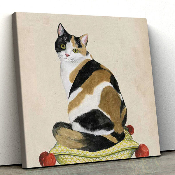 Cat Square Canvas – Cat Canvas – Lady Cat – Canvas Print – Cat Wall Art Canvas – Canvas With Cats On It – Cats Canvas Print – Furlidays