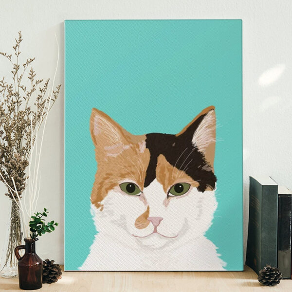 Cat Portrait Canvas – Cat Wall Art Canvas – Cat Canvas – Cute Cat – Cats Canvas Print – Furlidays