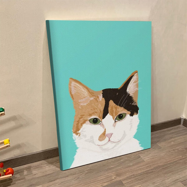 Cat Portrait Canvas – Cat Wall Art Canvas – Cat Canvas – Cute Cat – Cats Canvas Print – Furlidays