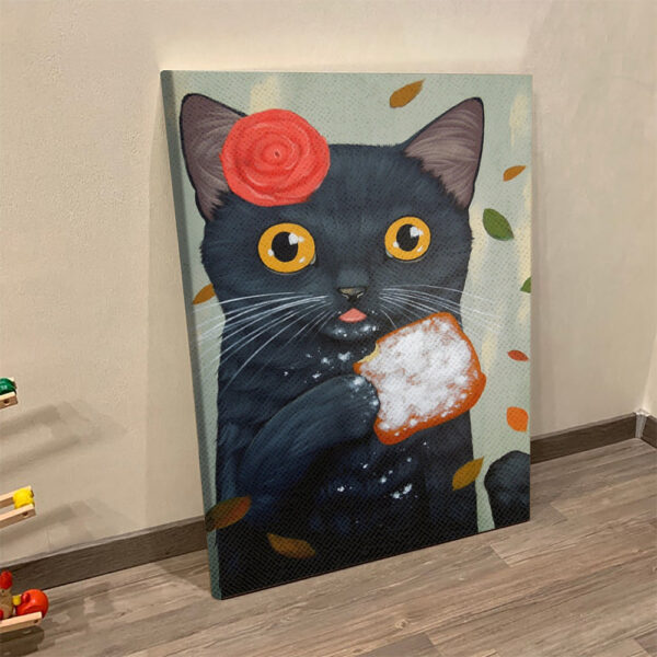 Cat Portrait Canvas – Black Cat Canvas – Canvas With Cats On It – Cat Wall Art Canvas – Furlidays