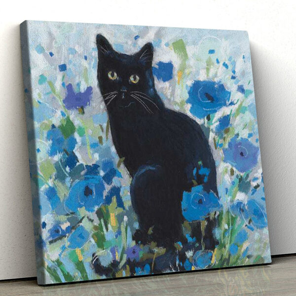 Cat Square Canvas – Blueming – Canvas Print – Cat Wall Art Canvas – Cats Canvas Print – Canvas With Cats On It – Furlidays