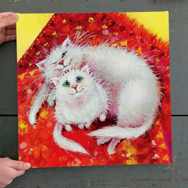 Cat Square Canvas – Goodies – Canvas Print – Cat Wall Art Canvas – Cats Canvas Print – Cat Painting Posters – Furlidays
