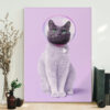 Cat Portrait Canvas – Cat Wall Art Canvas – Space Cat – Canvas Print – Cat Canvas – Furlidays