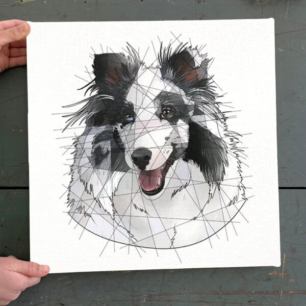 Dog Square Canvas – Merle Sheltie – Canvas Print – Dog Canvas Print – Dog Wall Art Canvas – Furlidays