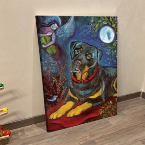 Dog Portrait Canvas – Rottweiler Dream…
