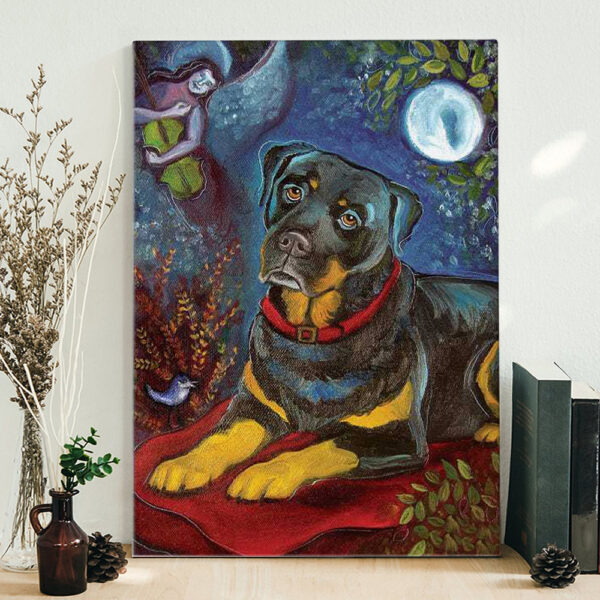 Dog Portrait Canvas – Rottweiler Dream – Canvas Print – Dog Wall Art Canvas – Dog Canvas Art – Furlidays