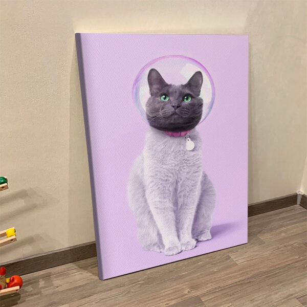 Cat Portrait Canvas – Cat Wall Art Canvas – Space Cat – Canvas Print – Cat Canvas – Furlidays