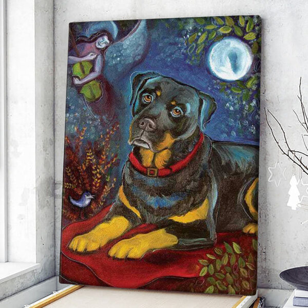 Dog Portrait Canvas – Rottweiler Dream – Canvas Print – Dog Wall Art Canvas – Dog Canvas Art – Furlidays