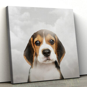 Dog Square Canvas – Sad Dog…