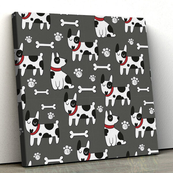 Dog Square Canvas – Fantastic Black And White Dog – Dog Canvas Pictures – Dog Poster Printing – Dog Wall Art Canvas – Furlidays