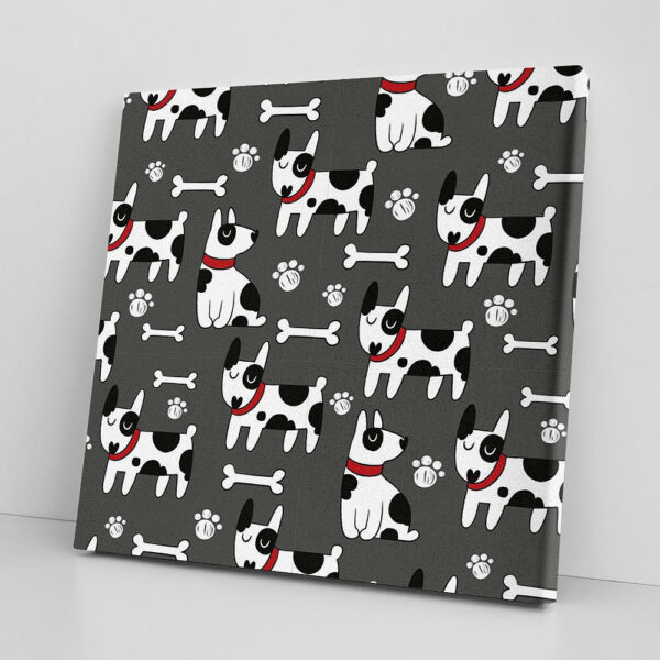 Dog Square Canvas – Fantastic Black And White Dog – Dog Canvas Pictures – Dog Poster Printing – Dog Wall Art Canvas – Furlidays