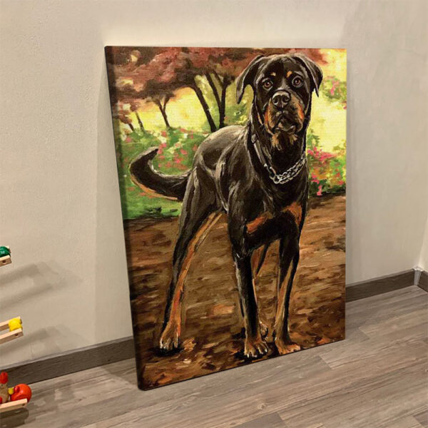 Dog Portrait Canvas – Rottweiler – Canvas Print – Dog Wall Art Canvas – Dog Poster Printing – Dog Canvas Print – Furlidays