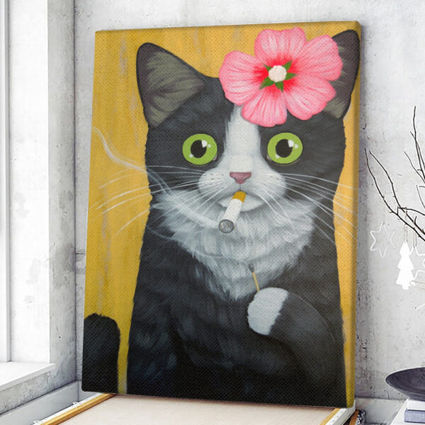 Cat Portrait Canvas – Cat Wall Art Canvas – Cats Canvas Print – Canvas With Cats On It – Furlidays