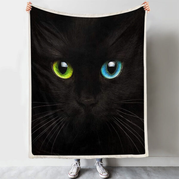 Cat Throw Blanket – Cat Fleece Blanket – Cat In Blanket – Blanket With Cats – Black Cat Print Super Soft Throw Blanket – Furlidays