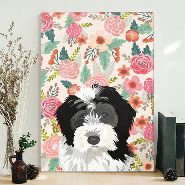 Dog Portrait Canvas – Bernedoodle – Dog Canvas Print – Dog Wall Art Canvas – Dog Canvas Art – Dog Poster Printing – Furlidays