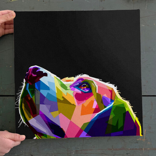 Dog Square Canvas – Rainbow Dog Canvas Pictures – Dog Painting Posters – Canvas Prints – Dog Wall Art Canvas – Furlidays