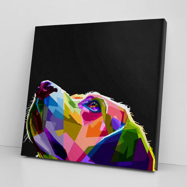 Dog Square Canvas – Rainbow Dog Canvas Pictures – Dog Painting Posters – Canvas Prints – Dog Wall Art Canvas – Furlidays