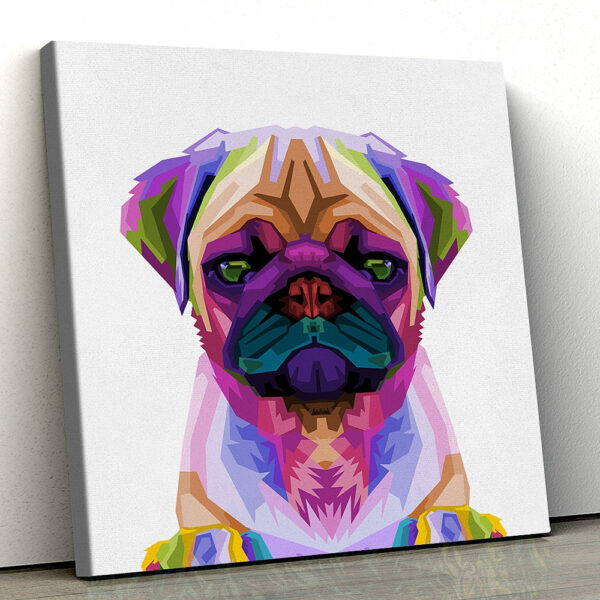 Dog Square Canvas – Pop Art Pug Dog Canvas Pictures – Dog Wall Art Canvas – Canvas Prints – Dog Poster Printing – Furlidays
