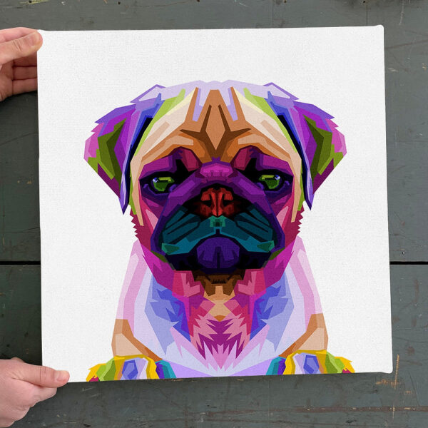Dog Square Canvas – Pop Art Pug Dog Canvas Pictures – Dog Wall Art Canvas – Canvas Prints – Dog Poster Printing – Furlidays