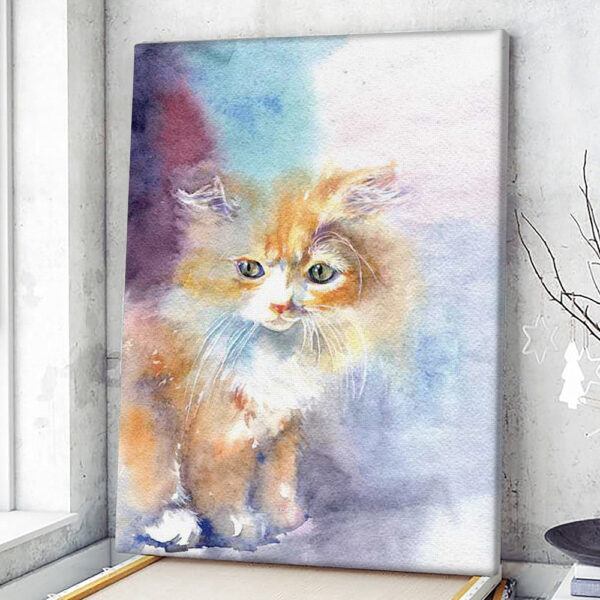 Cat Portrait Canvas – Kitty In The Light – Canvas Print – Cat Wall Art Canvas – Cat Canvas – Furlidays