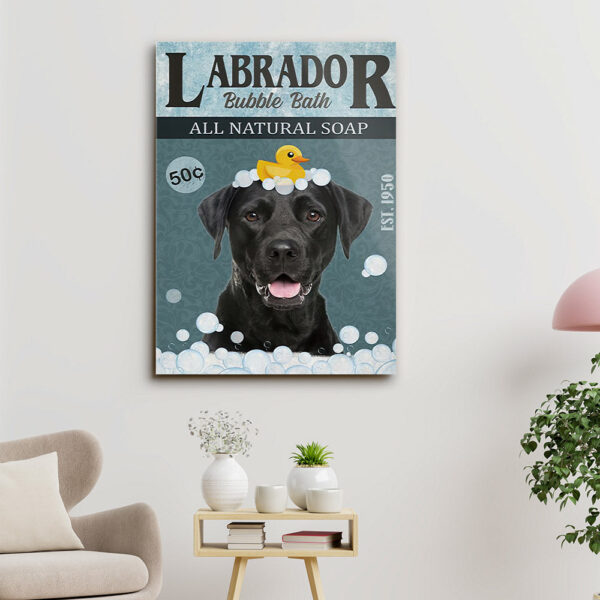 Labrador Bubble Bath All Natural Soap – Dog Pictures – Dog Canvas Poster – Dog Wall Art – Gifts For Dog Lovers – Furlidays