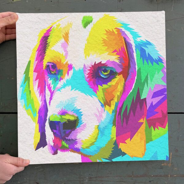 Dog Square Canvas – Watercolor Beagle – Dog Canvas Pictures – Dog Poster Printing – Canvas Prints – Dog Wall Art Canvas – Furlidays