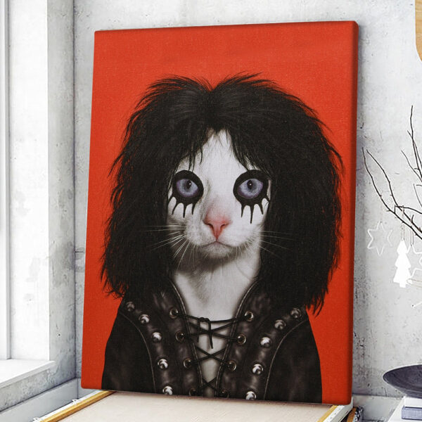 Portrait Canvas – Cat Shock Rock – Canvas Cat Wall Art – Cat Canvas Print – Canvas Prints – Furlidays