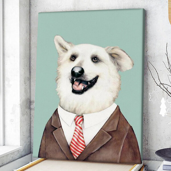 Portrait Canvas – Happy Dog – Dog Canvas Prints – Dog Wall Art Canvas – Dog Canvas Painting – Furlidays