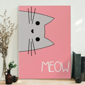 Cat Portrait Canvas – Meow –…