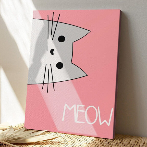 Cat Portrait Canvas – Meow – Canvas Print – Cat Wall Art Canvas – Cat Canvas – Furlidays