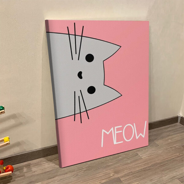 Cat Portrait Canvas – Meow – Canvas Print – Cat Wall Art Canvas – Cat Canvas – Furlidays