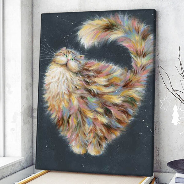 Cat Portrait Canvas – Patapoufette – Canvas Print – Cat Wall Art Canvas – Canvas With Cats On It – Furlidays