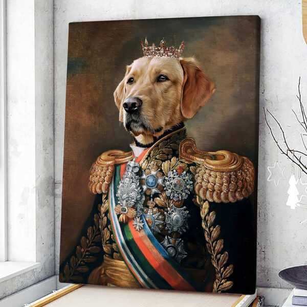 Portrait Canvas – Portrait Painting Canvas – Dog Portrait Canvas – Dog King Portrait Painting Canvas – Dog Wall Art Canvas – Furlidays