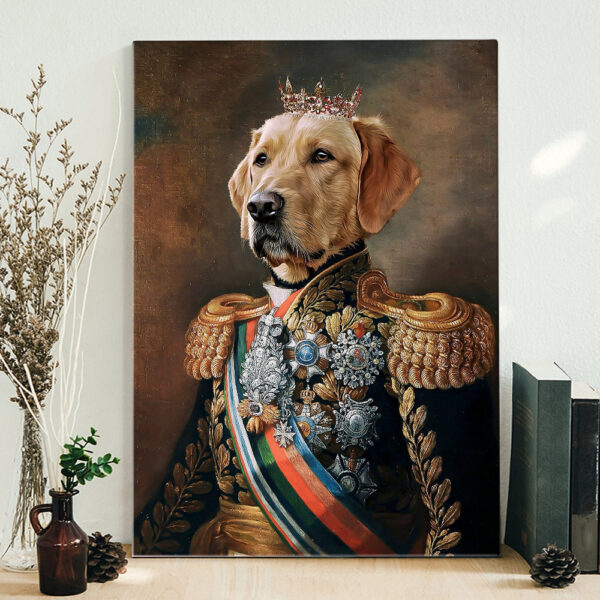 Portrait Canvas – Portrait Painting Canvas – Dog Portrait Canvas – Dog King Portrait Painting Canvas – Dog Wall Art Canvas – Furlidays