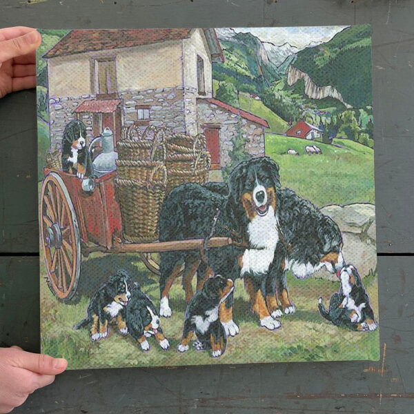 Dog Square Canvas – Bernese Mountain – Dog Canvas Print – Dog Wall Art Canvas – Dog Poster Printing – Furlidays