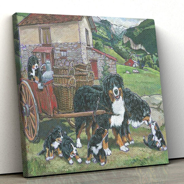 Dog Square Canvas – Bernese Mountain – Dog Canvas Print – Dog Wall Art Canvas – Dog Poster Printing – Furlidays