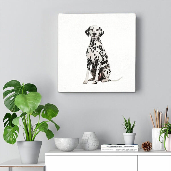 Dog Square Canvas – Cute Dalmatian – Canvas Print – Dog Canvas Print – Dog Wall Art Canvas – Furliday